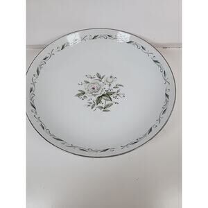 Diamond China Japan ROMANCE White Roses Red Heart - 9" VEGETABLE / SERVING BOWL